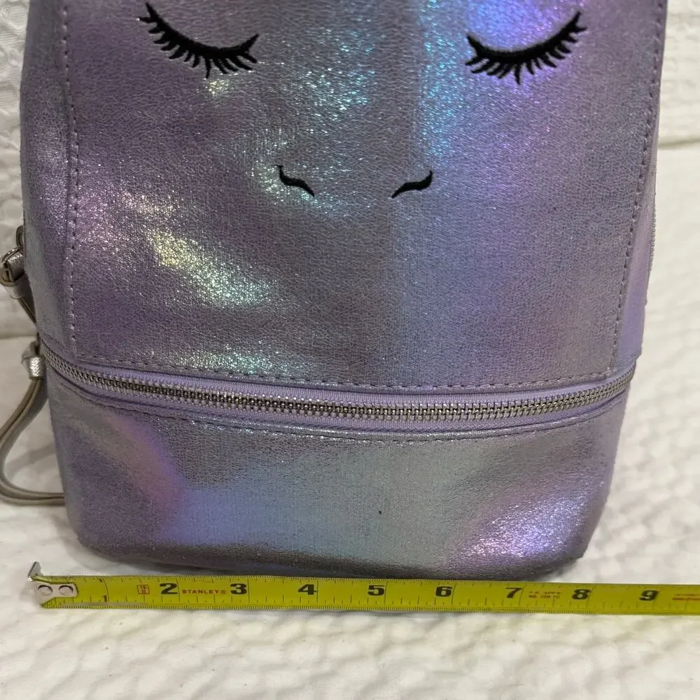 Unicorn Mini Backpack Purple Iridescent Under One Sky Kawaii Fairycore Pom Charm
